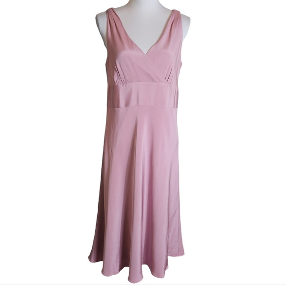 J. Crew Dresses & Skirts - J Crew Pink Lilac Sophia Tricotine Silk Cocktail Midi Dress Sz 10  ? Coquette